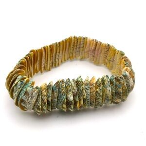 Stackable Seashell Croc Scale Bracelet